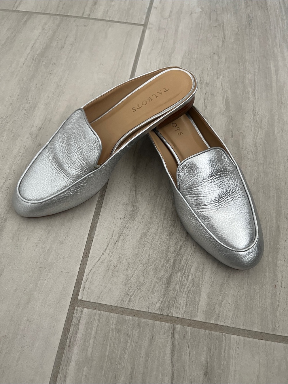 Talbots silver Frannie Mules